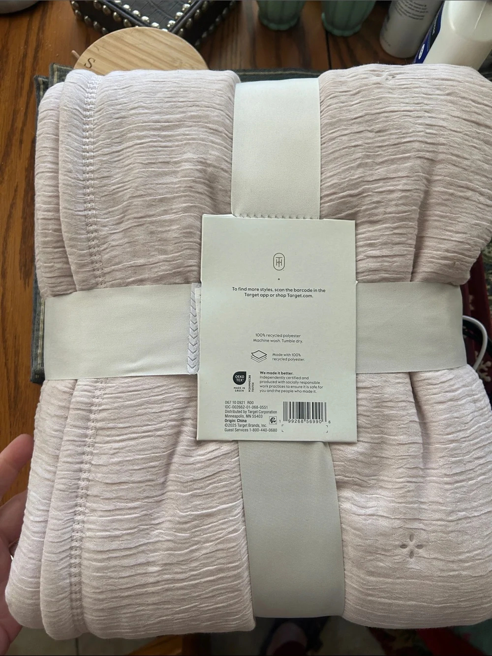 Threshold Blush Pink Plush Throw Blanket